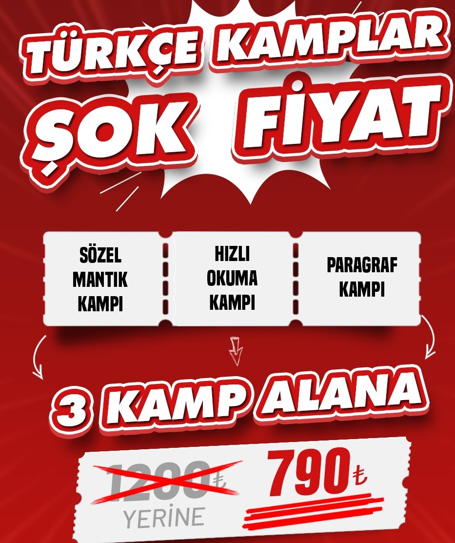 3'Ü 1 ARADA KAMP(SÖZEL MANTIK, HIZLI OKUMA, PARAGRAF)